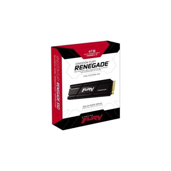 Kingston | FURY Renegade - SSD - 4TB - intern - M.2 2280 - PCIe 4.0 x4 (NVMe) | Integreret kjøleribbe