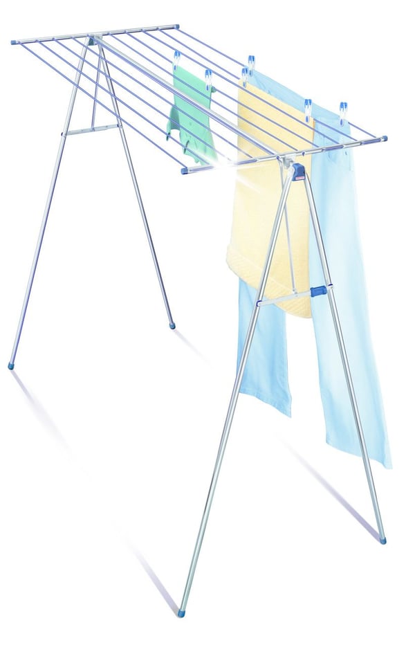 Leifheit 72706, Frittstående tørkestativ, Rustfritt stål, Hvit, 1500 mm, 1 stykker