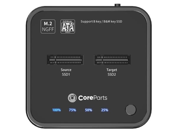 CoreParts MS-CLONER-SATA SSD-kloonausasema M.2, Type-C 10 Gbps