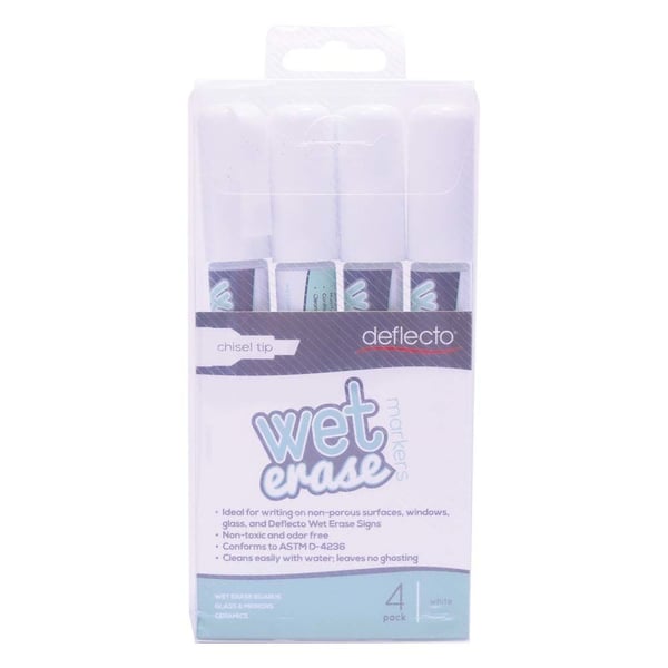 Deflecto SMA510-V4-WT, Vit, Mejsel, 4 styck