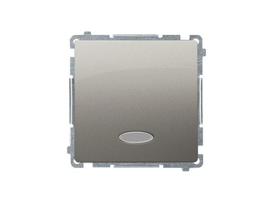 Kontakt-Simon BMW1L.01/29, Plast, Satinstål, IP20, IP44, 250 V, 10 A, 75 mm