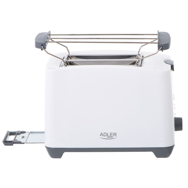 Adler AD 3216 brødrister 750 W 2 skiver, grå/hvit