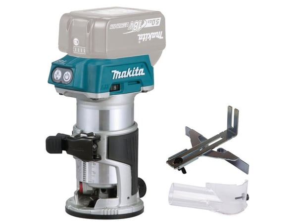 Makita DRT50 - Trim router - trådløs - flens 8 mm - uten batteri - 18 V - SOLO
