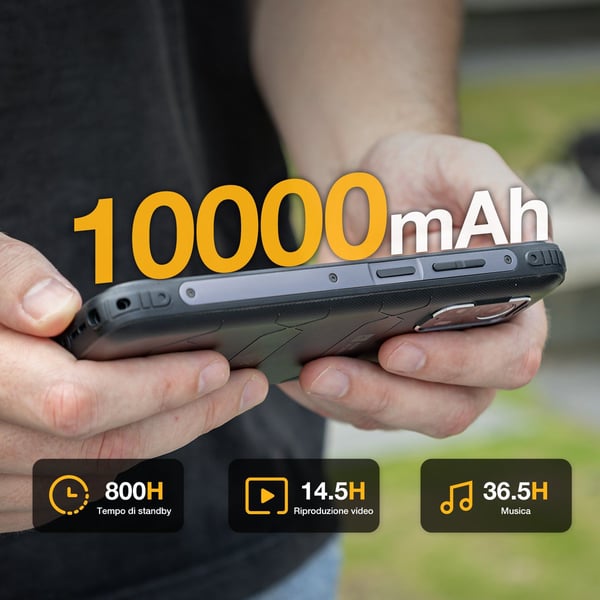 AGM H Max, 16,7 cm (6.56"), 4 GB, 256 GB, 13 MP, Android 14, musta