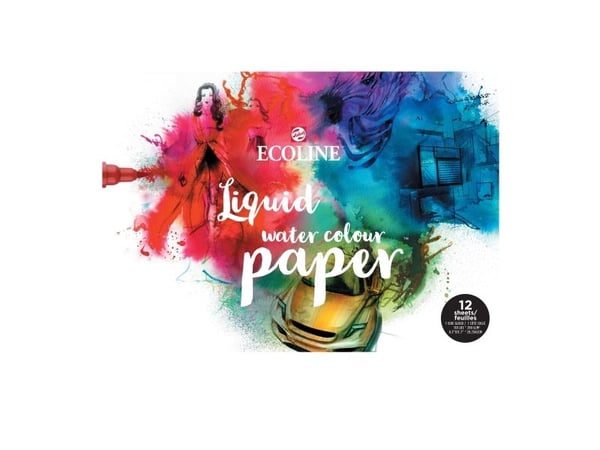 Ecoline akvarellpapper block | 29,7 x 42 cm (A3), 290 g/m², 12 ark