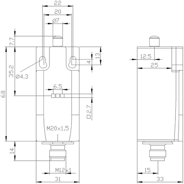 Siemens 3SE52141BC051AF3 3SE5214-1BC05-1AF3 Stoppkontakt 3 A Kopplingspärr, teflonpärr IP66, IP67 1 st
