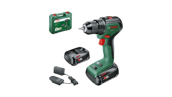Bosch Universal Drill 18V-60, Boremaskin med pistolgrep, Nøkkelløs, Børsteløs, Svart, Grønn, 1,3 cm, 1900 RPM
