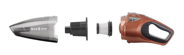 Concept VP4360, Kuiva ja märkä, HEPA, Musta, Ruskea, 0,45 L, 0,15 L, Akku