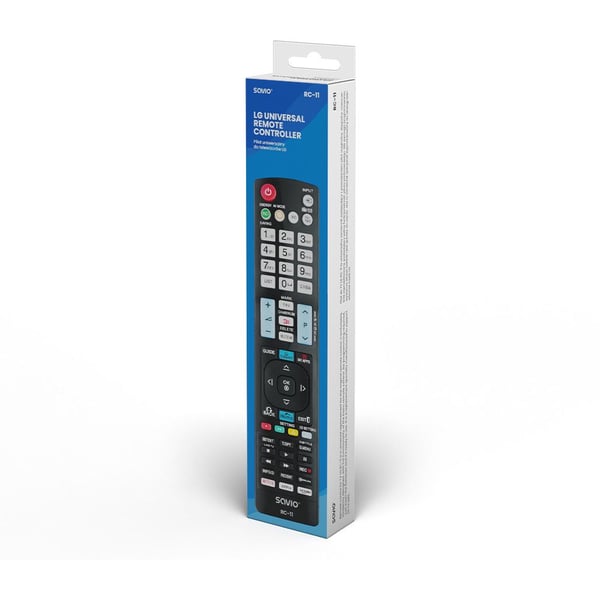 SAVIO RC-11 - Universal fjernkontroll - infrarød - svart