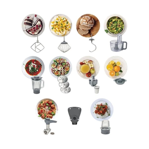 Kenwood Electronics KHC29A.X0SI, 4,3 l, Grå, Silver, 1,6 kg, 500 g, 8 ägg, Plast