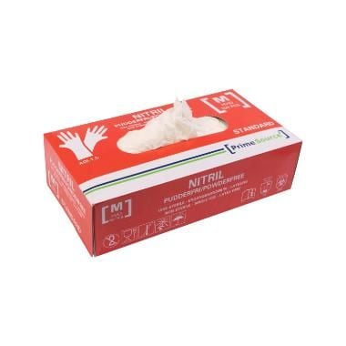 Engångshandske Prime Source STANDARD str M nitril utan puder vit AQL 1,5 (100 st/fp)