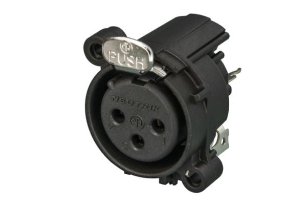 Neutrik NC3FAV1, XLR, Sort, Plast, 19,8 mm, 19,5 mm, 19,8 mm, 19,8 mm