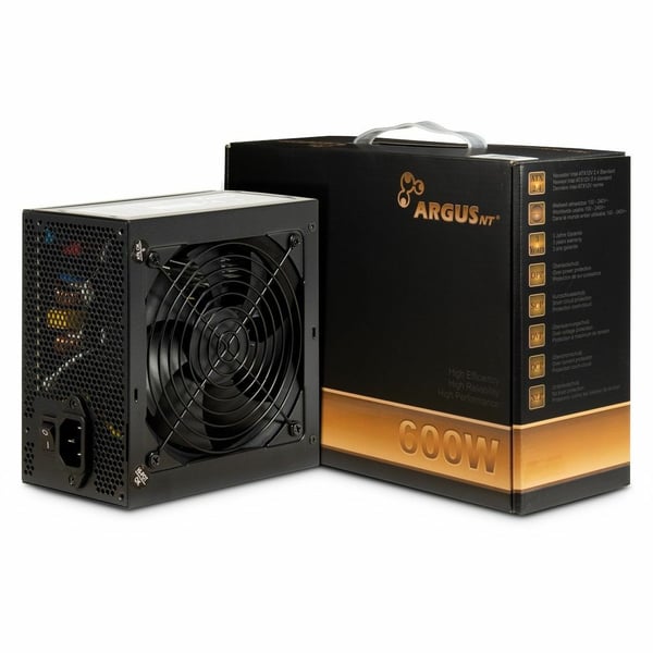 Argus BPS-600 - Strømforsyning (intern) - ATX12V 2.4 - 80 PLUS Bronze - AC 100/240 V - 600 Watt - aktiv PFC