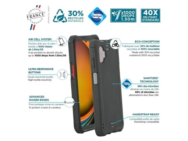 Mobilis 054017, Deksel, Samsung, Galaxy XCover 7 Pro, 16,8 cm (6,6"), Svart