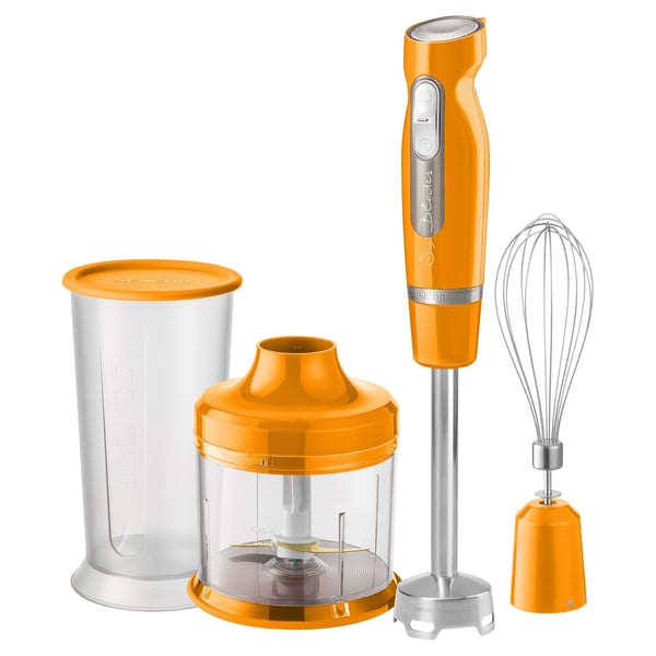 Sencor SHB 4463OR-EUE3, Upotettava sekoitin, 0,7 L, Syke-toiminto, Jäänmurskaus, 1000 W, Oranssi, Ruostumaton teräs