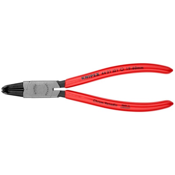 Knipex 44 21 J21, Lukkorengaspihdit, 1,8 mm, 6 cm, Terästä, Muovi, Punainen