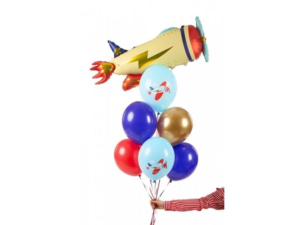 PartyDeco SB14P-312-000-6, Lekeballong, Latex, Flerfarget, Temafest, Rund, 8 år