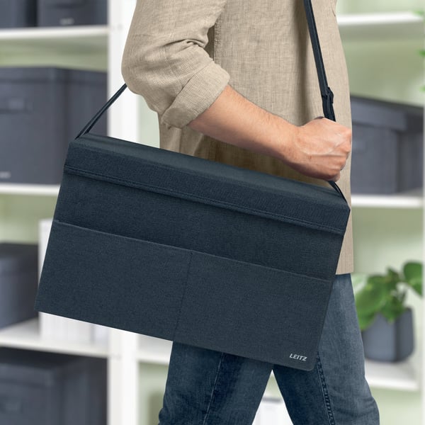 Leitz Fabric Storage - Förvaringspåse - 3 utrymmen - sammetsgrå