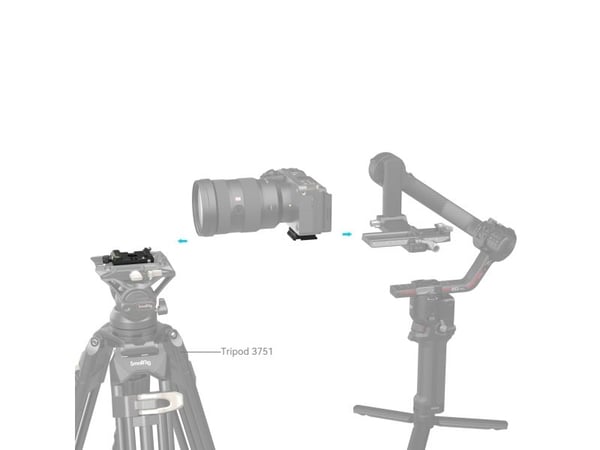 SmallRig 4234, Asennuslevy, Musta, Alumiini, Ruostumaton teräs, 1/4-20, 3/8-16", Universal, 80 mm