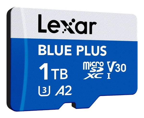 lexar minnekort microSD 1 TB C10 A2 U3 V30 170 MB/s Blue Plus