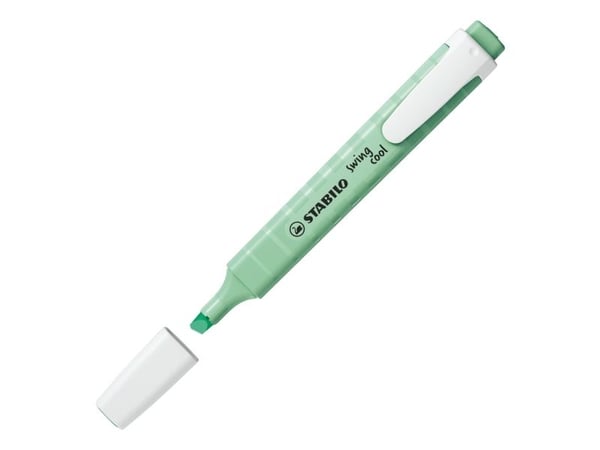 STABILO swing cool Pastel, 1 stykker, Mint, Meisel tupp, Mynte, Hvit, Rund, 1 mm