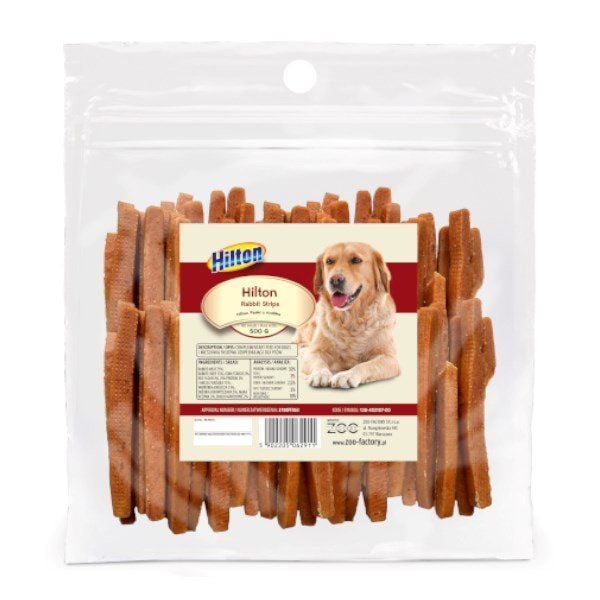 Hilton kaninstrimler til hund 500 g