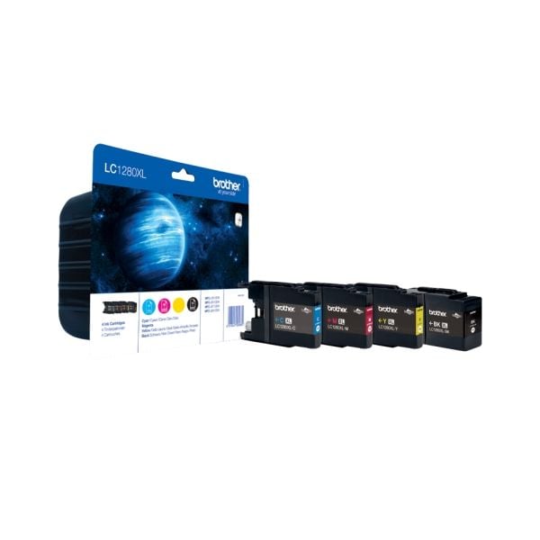 Brother LC1280XL Value Pack - 4 pakker - sort, gul, cyan, magenta - original - blækpatron - for Brother MFC-J5910DW, MFC-J6510DW, MFC-J6710DW, MFC-...