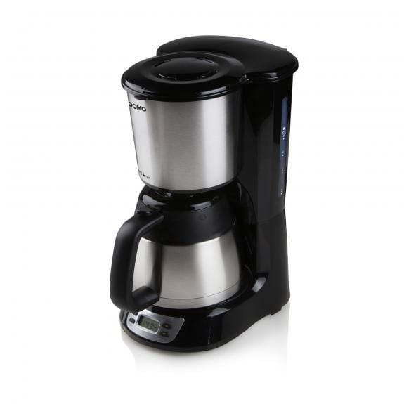 Domo DO709K, Droppande kaffebryggare, 1 l, Malat kaffe, Svart, Rostfritt stål