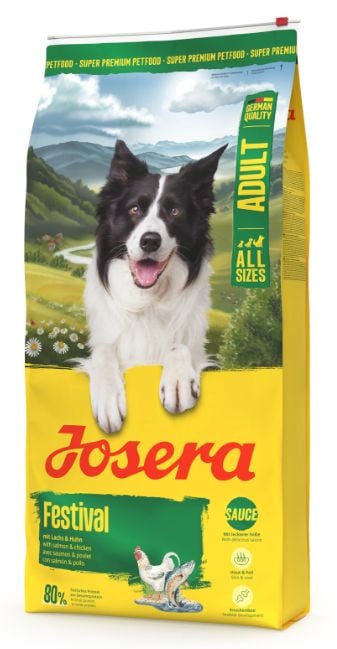 Josera Adult Festival torrfoder för hund 12,5 kg, kyckling och lax, glutenfritt