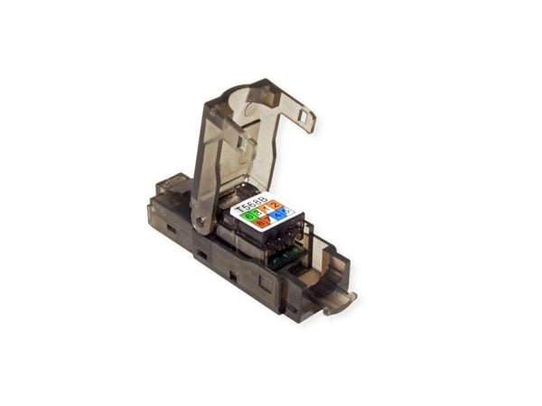 Value RJ45 Male Plug, Black+Transparent, Cat6a, U/UTP (UTP)