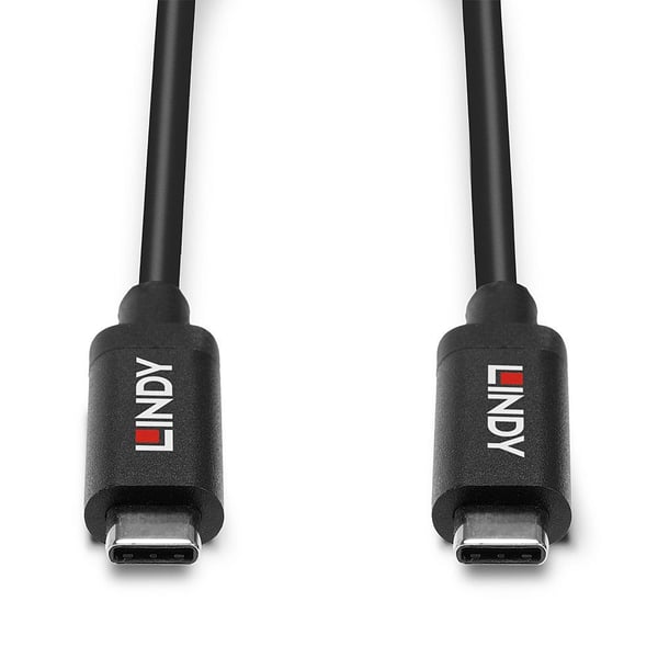 Lindy 43308 aktiv USB-C till USB-C-kabel 5 m 10 Gbit/s, svart