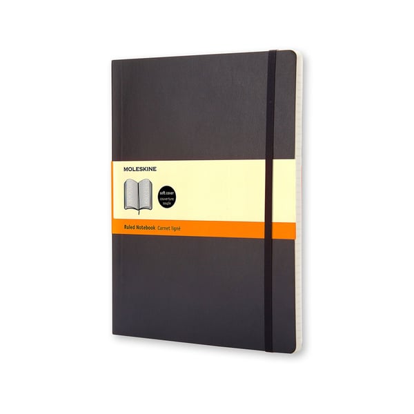 Moleskine 978-88-8370-722-3, Monokromatisk, Svart, Matt, Linjerte ark, Mykt omslag, Voksen