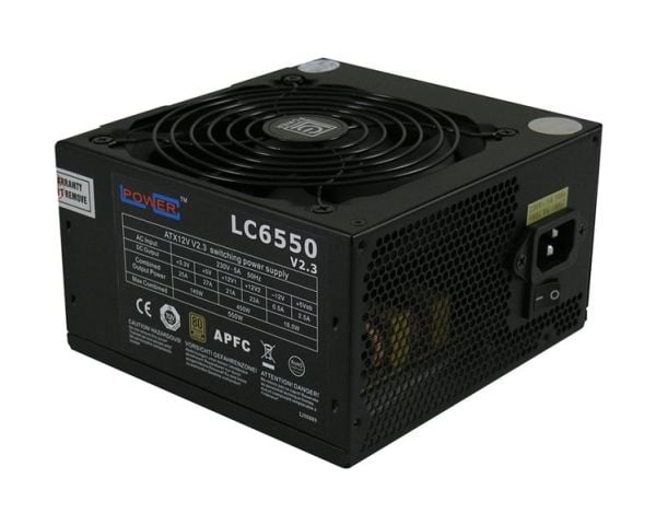 LC Power Super Silent Series LC6550 V2.2 - Strømforsyning (intern) - ATX12V 2.2 - 80 PLUS Bronze - AC 230 V - 550 watt - aktiv PFC