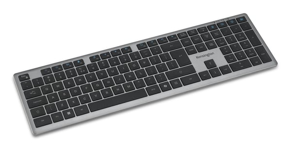 Kensington KB535 EQ - Tastatur - multi-device, rechargeable - full size - trådløs - 2.4 GHz, Bluetooth, USB - QWERTY - Internasjonal engelsk / kana...