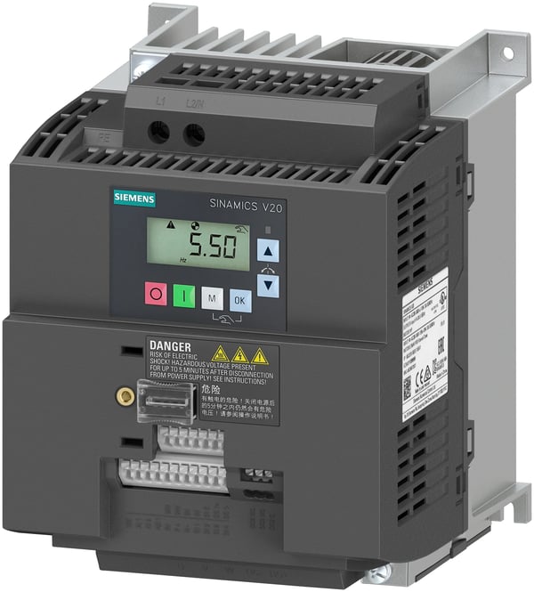Siemens 6SL3210-5BB23-0BV1, U-muunnin, IP20, 200–240 V, 240 V, 550 Hz, 176,5 mm