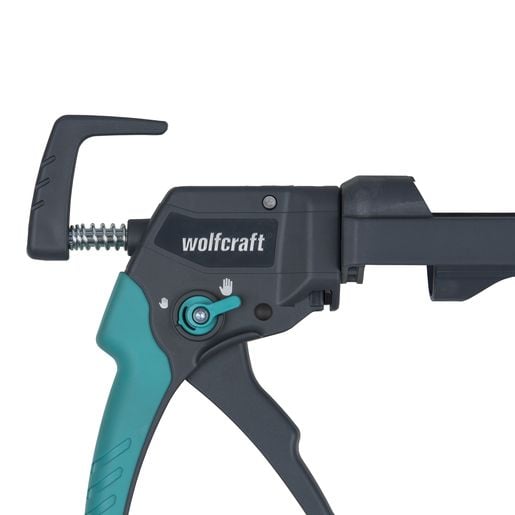 wolfcraft GmbH MG 400 ERGO, Patruunallinen massapuristin, Sininen, Harmaa, 310 ml, 180 kg, 387 mm, 64 mm