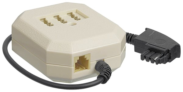 Goobay 50281, 0,2 m, TAE (F), TAE (N) + RJ-11, Beige, Sort, Hunkjønn, Hankjønn