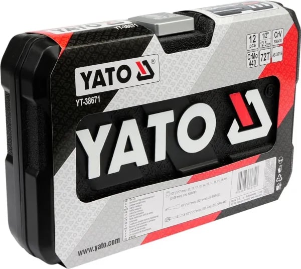 Yato YT-38671, Kromvanadiumstål, 2 kg, 12 verktøy