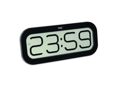TFA-Dostmann 60.4514, Bord, Digital klocka, Oval, Svart, LCD, Batteri