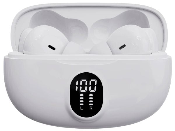 Denver TWE-57W VALKOINEN Matkapuhelin Korvakuulokkeet Bluetooth® Stereo Valkoinen