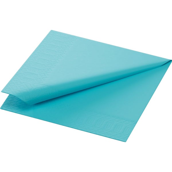 Lautasliina Duni 24x24 cm 3-kerroksinen mintunsininen, 250 kpl/pkt - (8 pkt x 250 kpl/laatikko)