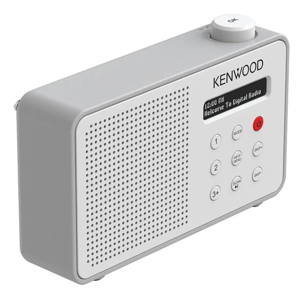 Kenwood CR-M25DAB-W kannettava DAB+/FM-radio 3,2 W, valkoinen