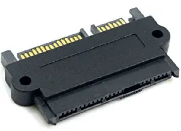 CoreParts MSSAS01 adapteri 29-nastainen SFF-8482 SAS-naaras–SATA-uros, musta