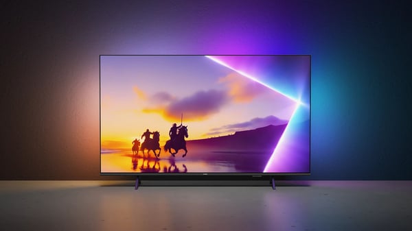 Philips 43PUS8450/12 -televisio, 43 tuumaa, QLED 4K Ultra HD, valkoinen