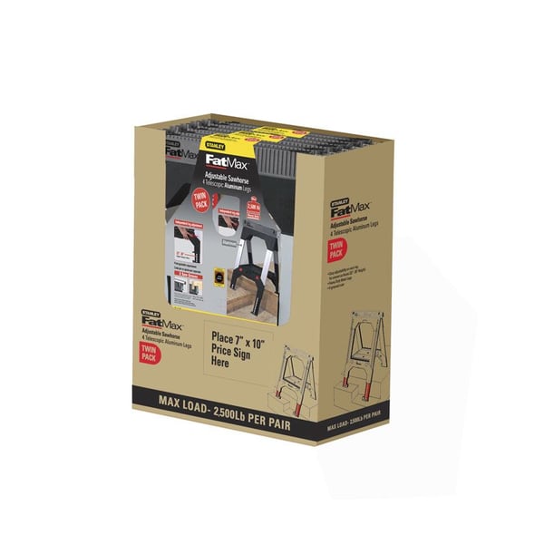 Stanley 1-92-980, 1135 kg, Aluminium, Aluminium, Sort, 690 mm, 395 mm, 81 cm