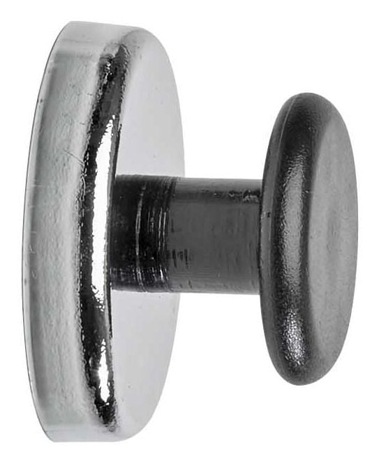 MAUL kraftmagnet med håndtaksknapp, 38 mm, holdekraft: 5 kg, sølv / svart, diameter: 38 mm / høyde: 24 mm, - 1 stk (6154896)