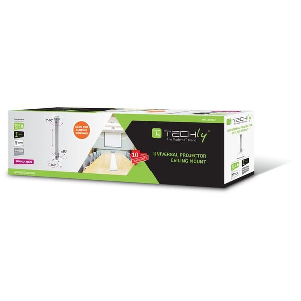 Techly ICA-PM 18M, Tak, 13,5 kg, Sølv, 545 - 900 mm, -15 - 15°, 360°