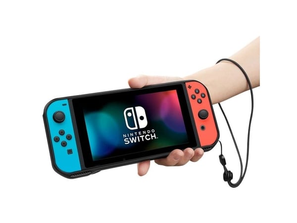 Spigen Rugged Armor, Etui, Nintendo, Svart, Polykarbonat (PC), Termoplastisk polyuretan (TPU), Nintendo Switch, 244 mm