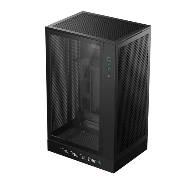 DeepCool CH270 DIGITAL datorchassi Micro ATX härdat glas, svart