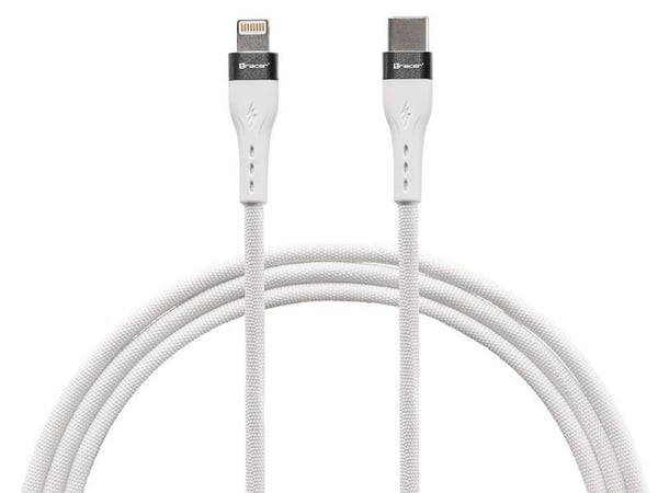 Tracer TRAKBK47495, 1 m, Lightning, USB C, Hankontakt, Hankontakt, Vit